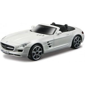 Modelauto Mercedes-Benz SLS AMG Wit 11 X 4 X 3 cm - Schaal 1:43 - Speelgoedauto - Miniatuurauto