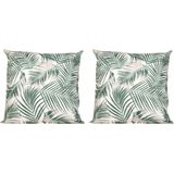 8x Bank/sier kussens voor binnen en buiten palm bladeren print 45 x 45 cm - Urban jungle tuin/huis kussens