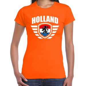 Holland landen / voetbal t-shirt - oranje - dames - voetbal liefhebber