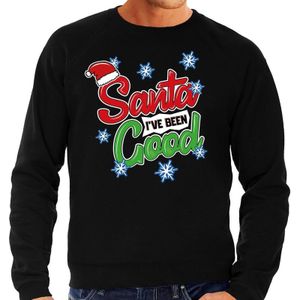 Foute Kersttrui / sweater - Santa I have been good - zwart voor heren - kerstkleding / kerst outfit