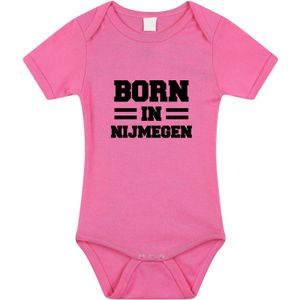 Born in Nijmegen tekst baby rompertje roze meisjes - Kraamcadeau - Nijmegen geboren cadeau