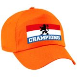 4x stuks nederland fan pet / cap oranje - champions - volwassenen - EK / WK - Holland supporter petje / kleding