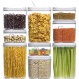 Plasticforte Voedselcontainer strooibus - 3x - beige - 1000 ml - kunststof - voorraadpotten