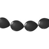 3x stuks slinger met zwarte ballonnen 3 meter - Feestartikelen/versiering zwart