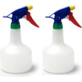 2x stuks waterverstuivers/spuitflessen 600 ml transparant - Plantenspuiten/schoonmaakspuiten