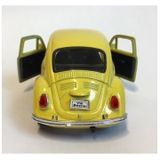 Speelgoed Volkswagen Kever gele auto 12 cm