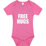 Free hugs tekst baby rompertje roze meisjes - Kraamcadeau - Babykleding