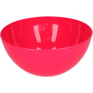 Plasticforte Serveerschaal/saladeschaal - D28 x H14 cm - kunststof - fuchsia roze - 4500 ml