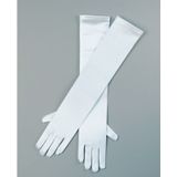 Gala/glamour handschoenen lang wit voor volwassenen
