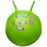 Skippybal met dieren gezicht groen 46 cm