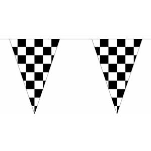 Polyester vlaggenlijn finish 5 meter -  Race thema feestartikelen - Race vlaggen - Formule 1 vlag