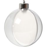20x Transparante DIY kerstballen 8 cm - Kerstversiering/decoratie