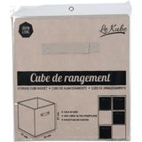 Urban Living Kastmandjes/opberg manden - beige - 4x stuks van 29L - Metalen rekje is 67 x 68 cm