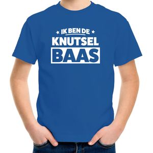 Knutsel baas t-shirt - blauw - kinderen - cadeau shirt voor de knutselliefhebber