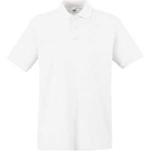 Wit polo shirt premium van katoen voor heren - Polo t-shirts voor heren
