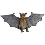 Pluche Grijze Vleermuis Knuffel 36 cm - Vleermuizen Nachtdieren Knuffels - Speelgoed Voor Kinderen