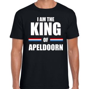 Koningsdag t-shirt I am the King of Apeldoorn - zwart - heren - Kingsday Apeldoorn outfit / kleding / shirt