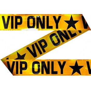 Pakket van 3x stuks markeerlint/afzetlinten VIP only 15 meter per stuk - Gouden metallic feestartikelen/versiering