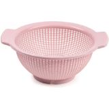 Forte Plastics Keuken vergiet/zeef - kunststof - Dia 23 cm x Hoogte 10 cm - roze