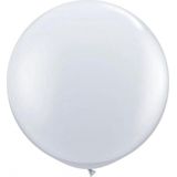 2x stuks transparante grote ballonnen 90 cm diameter - Feestartikelen/versieringen