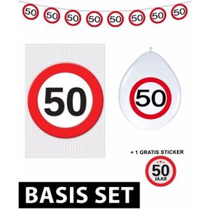 50 jaar stopbord versiering basis set