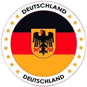 50x Bierviltjes Duitsland thema print - Onderzetters Duitse vlag - Landen decoratie feestartikelen