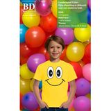 Bellatio Decorations Verkleed t-shirt voor kinderen/jongens - smiley - geel - feestkleding