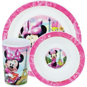 Kinder ontbijt set Disney Minnie Mouse 3-delig van kunststof