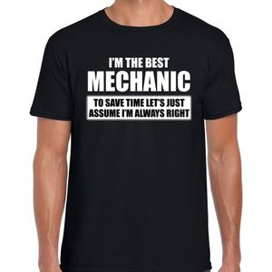 I'm the best mechanic - always right t-shirt zwart heren - Cadeau verjaardag t-shirt monteur
