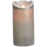 Led kaarsen combi set 2x stuks zilver in de hoogtes 12 en 15 cm - Home deco kaarsen