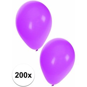 Paarse ballonnen 200 stuks