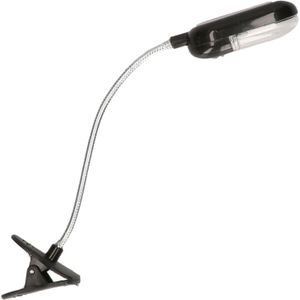 LED Leeslamp met klem - zwart - 25 cm - Inclusief batterijen - Flexibele klemlampen