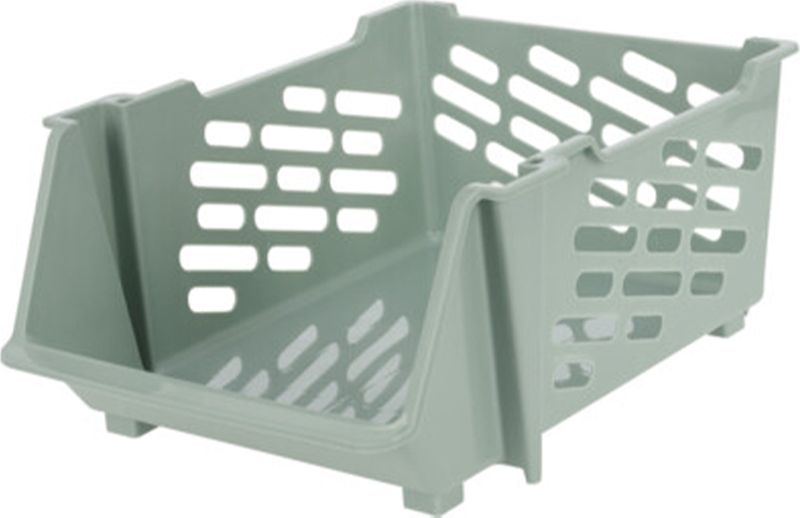 Storage Solutions Stapelbare opbergmand - Groen - 29L - kunststof - 44 x 36 x 20 cm