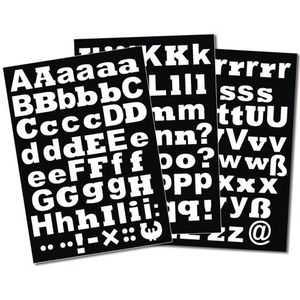 1x Setje alfabet plakletter stickers ongeveer 3 cm - Zelfklevende hobby/knutsel plakletters