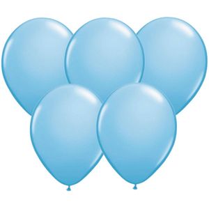 Ballonnen lichtblauw 100x stuks - Feestversiering - Kraamfeestjes - Gender reveal party