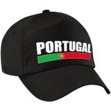 Portugal supporters pet zwart voor dames en heren - Portugal landen baseball cap - supporter kleding