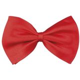 4x stuks rood verkleed vlinderstrikjes 11 cm voor dames/heren - Carnaval/verkleed/feestaccessoires voor volwassenen