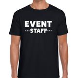 Event staff tekst t-shirt zwart heren - evenementen crew / personeel shirt