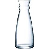 Glazen schenkkan/karaf 1 liter met 6x waterglazen 390 ml - Waterglazen/drinkglazen