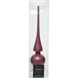 Oud roze glazen piek glans 26 cm - Oud roze kerstboom versieringen