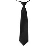 2x stuks zwarte carnaval verkleed stropdas 40 cm verkleedaccessoire voor dames/heren