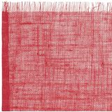Rechthoekige placemat uni rood jute 45 x 30 cm - Tafel onderleggers