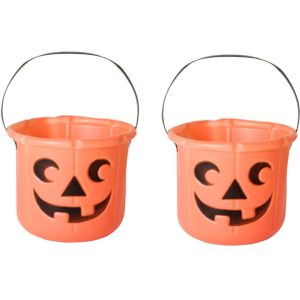 3x stuks pompoen trick or treat snoep emmertjes 14 x 17 cm - Halloween snoep ophalen