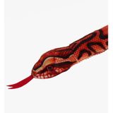 Cornelissen Knuffeldier Regenboog Boa slang - zachte pluche stof - premium knuffels - rood - 100 cm