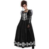 Zwarte gothic Day of the Dead halloween jurk voor dames