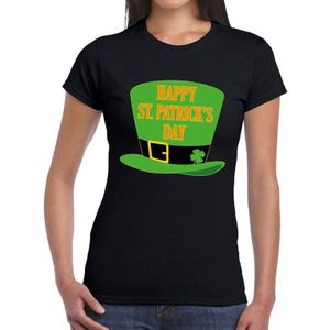 Happy St. Patricksday t-shirt zwart dames - St Patrick's day kleding