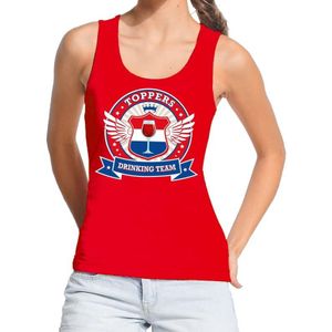 Rood Toppers drinking team tanktop / mouwloos shirt rood dames