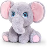 Keel Toys - Pluche knuffels combi-set dieren rode panda en olifant 25 cm