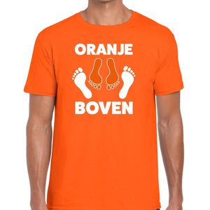 T-shirt oranje boven voor heren - Koningsdag / EK-WK kleding shirts