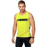 Neon geel winnaar sport shirt/ singlet #Winner heren